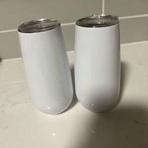 Elegant White Tumbler Set